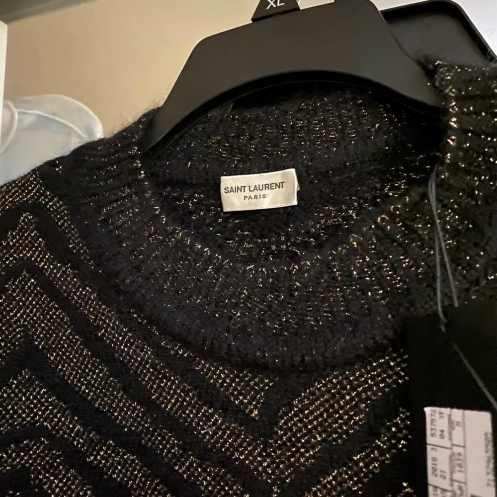 Saint Laurent Men’s Sweater Metallic